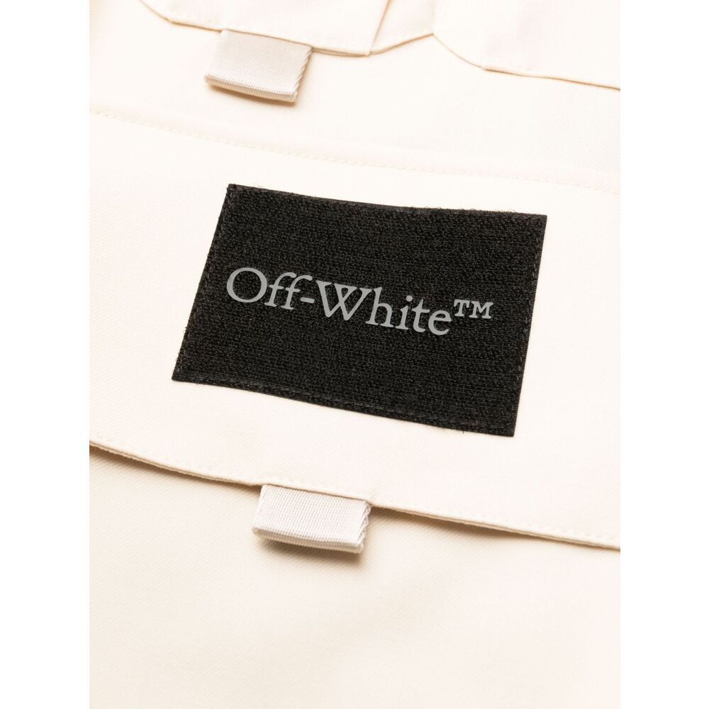 Off-white Toybox Wide-leg Cargo Trousers In White