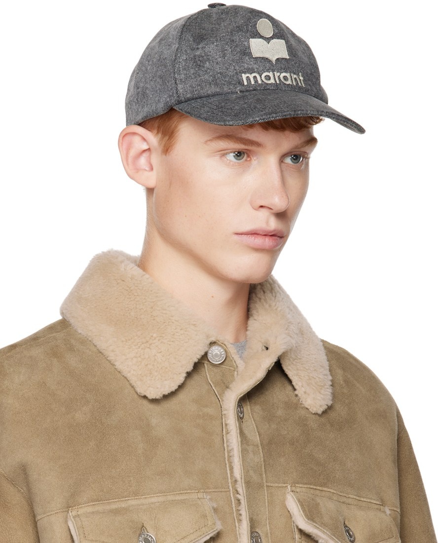 Isabel Marant Embroidered-logo Baseball Cap In Gray
