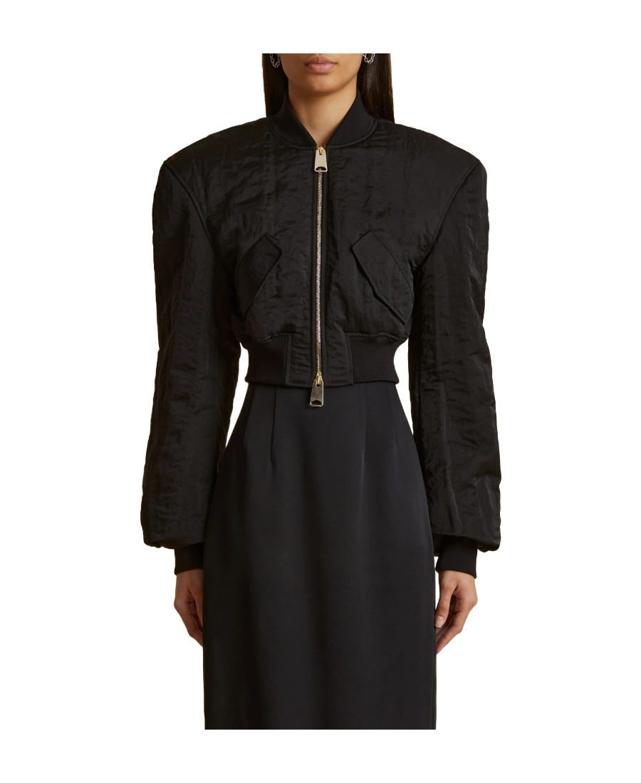Khaite Reggie Cropped Jacket In Black