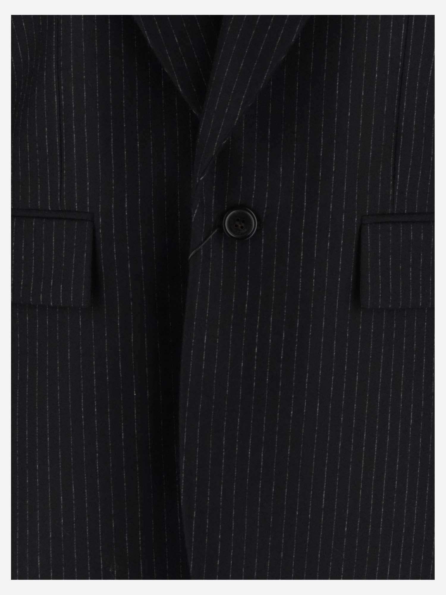 Saint Laurent Single Breasted Tailored Blazer In Black