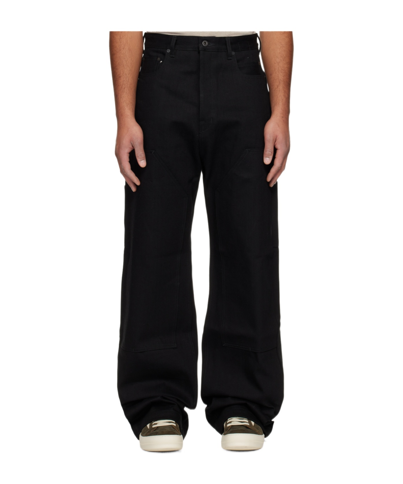 Rick Owens Drkshdw Non-stretch Wide-leg Jeans In Black