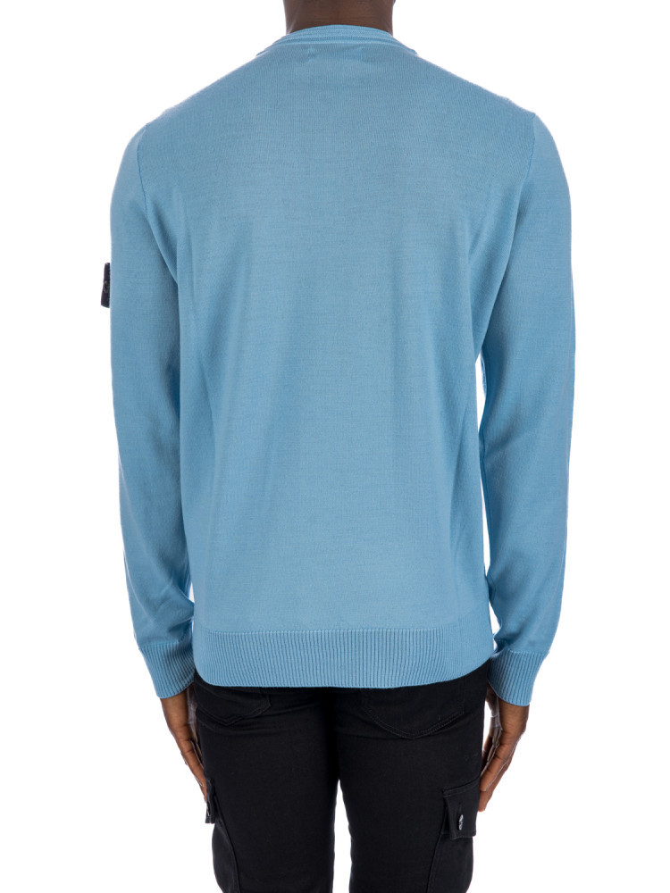 Stone Island Compass-motif Wool Sweatshirt In Blue