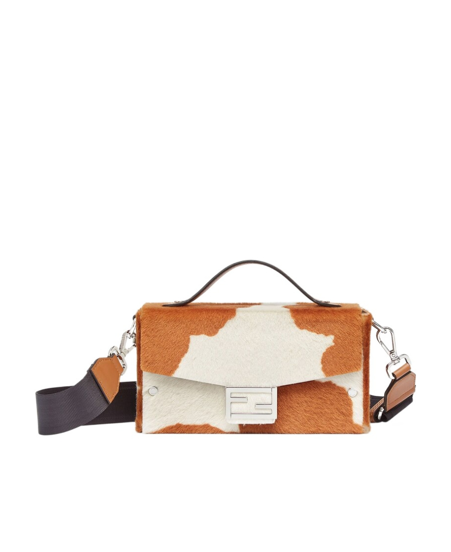 Fendi Animal Print Sheepskin Bag In Multicolor