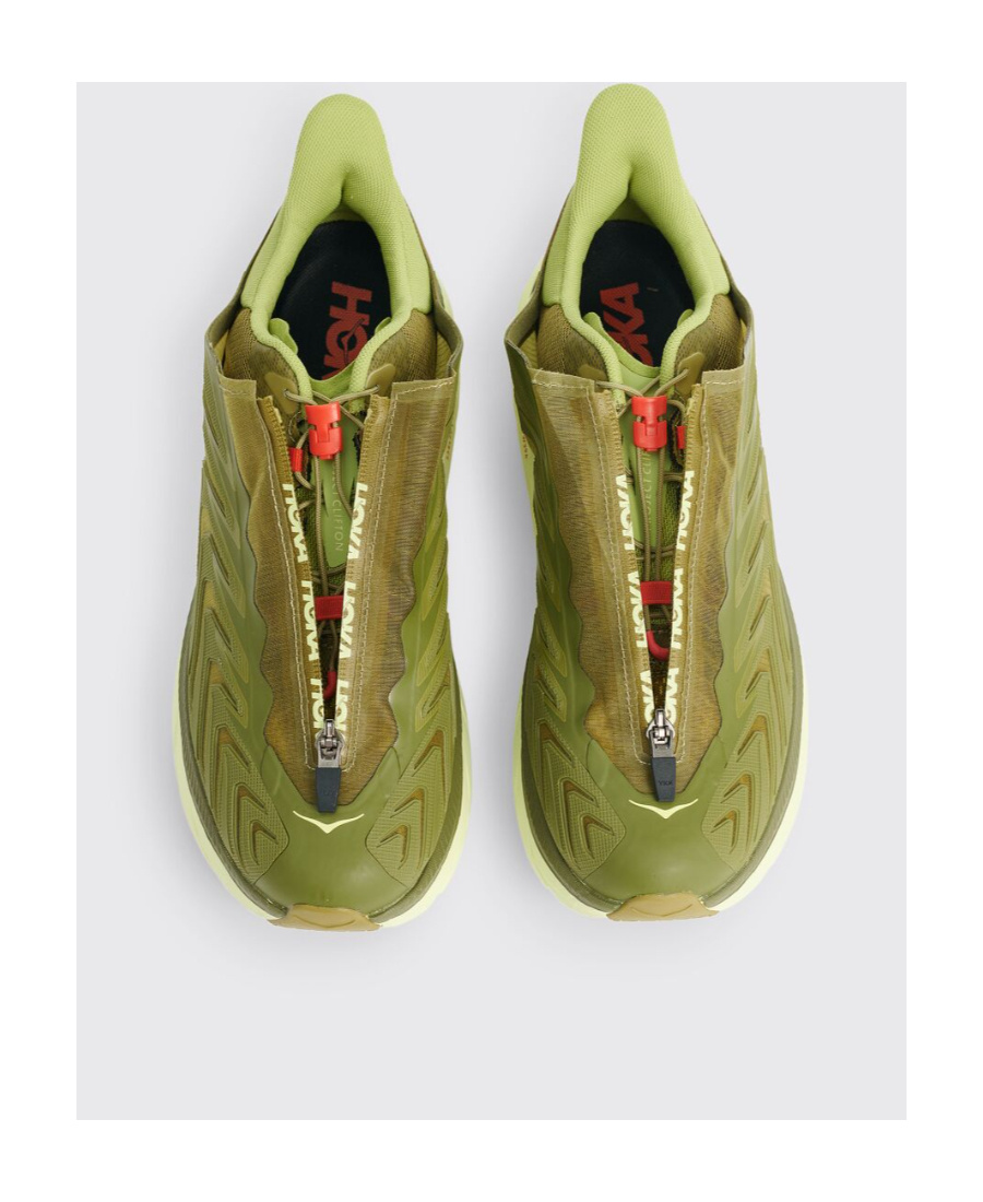 Hoka One One Man Sneakers Military Green Size 8.5 Textile Fibers In Green