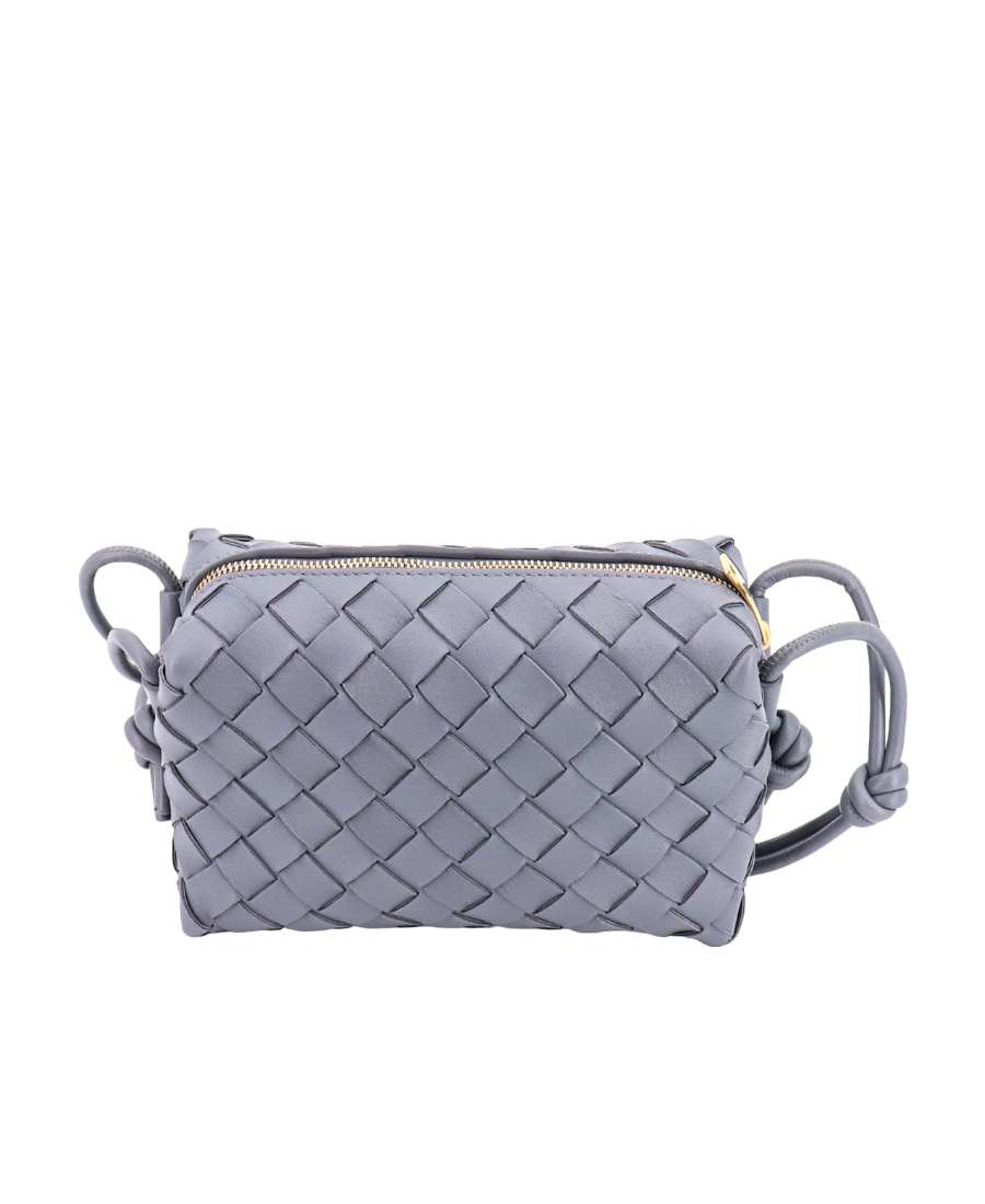 Bottega Veneta Mini Loop Camera Bag In Gray