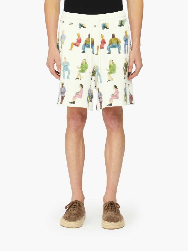 Jw Anderson Waffle-texture Shorts In White