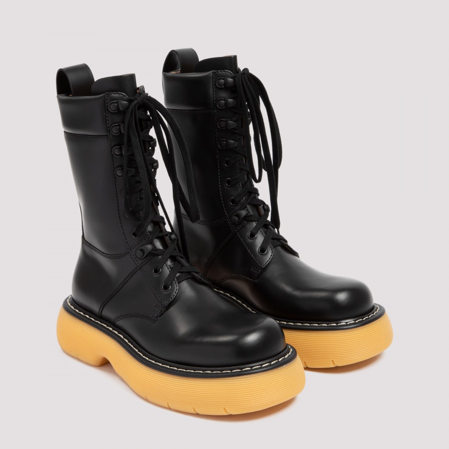 Bottega Veneta Chunky-sole Ankle-length Boots In Black