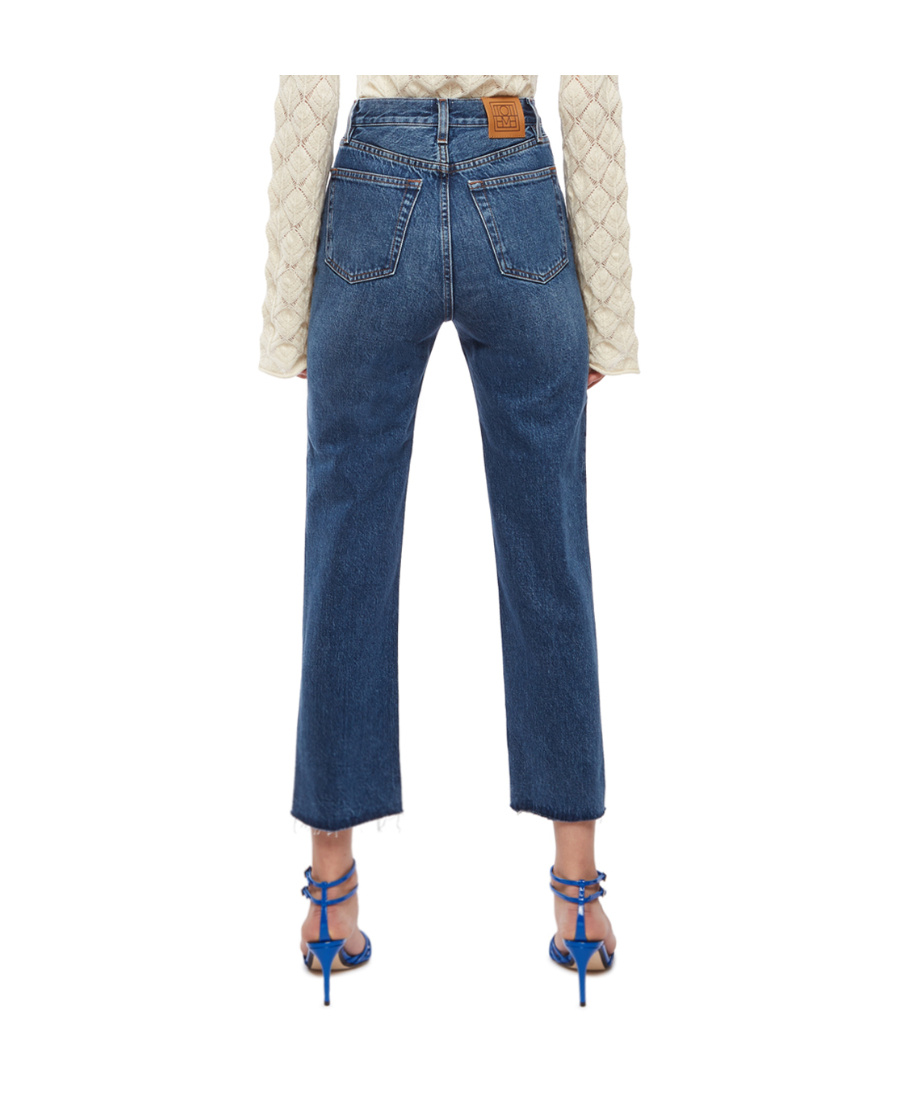 Totême Cropped Straight-leg Jeans In Blue