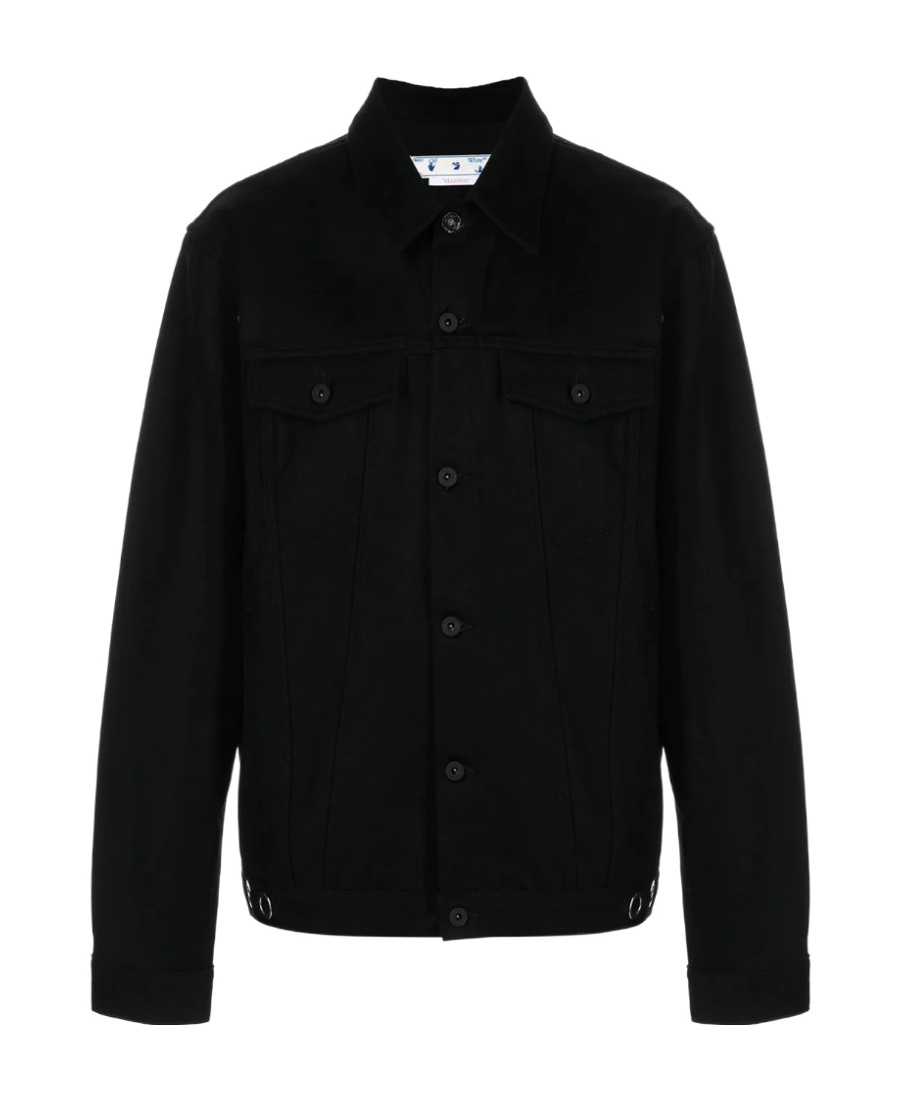 Off-white X Neen Embroidered Denim Jacket In Black