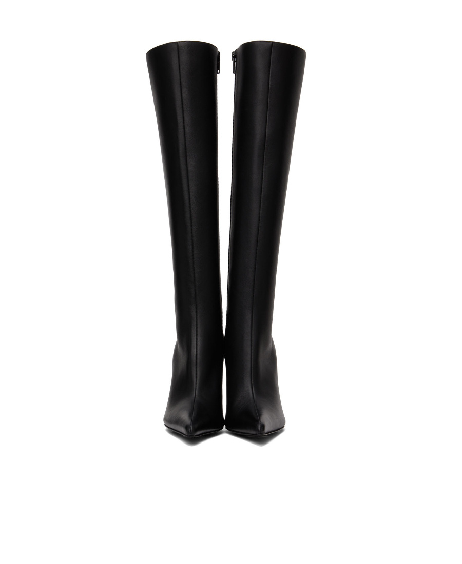 Magda Butrym Black Pointed High Boots In Black