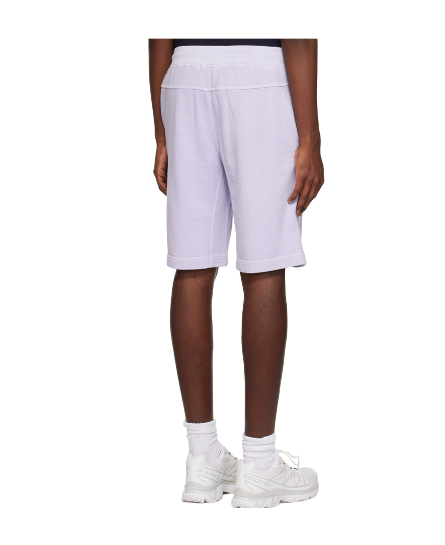 C.p. Company Embroidered-logo Drawstring-waist Shorts In White