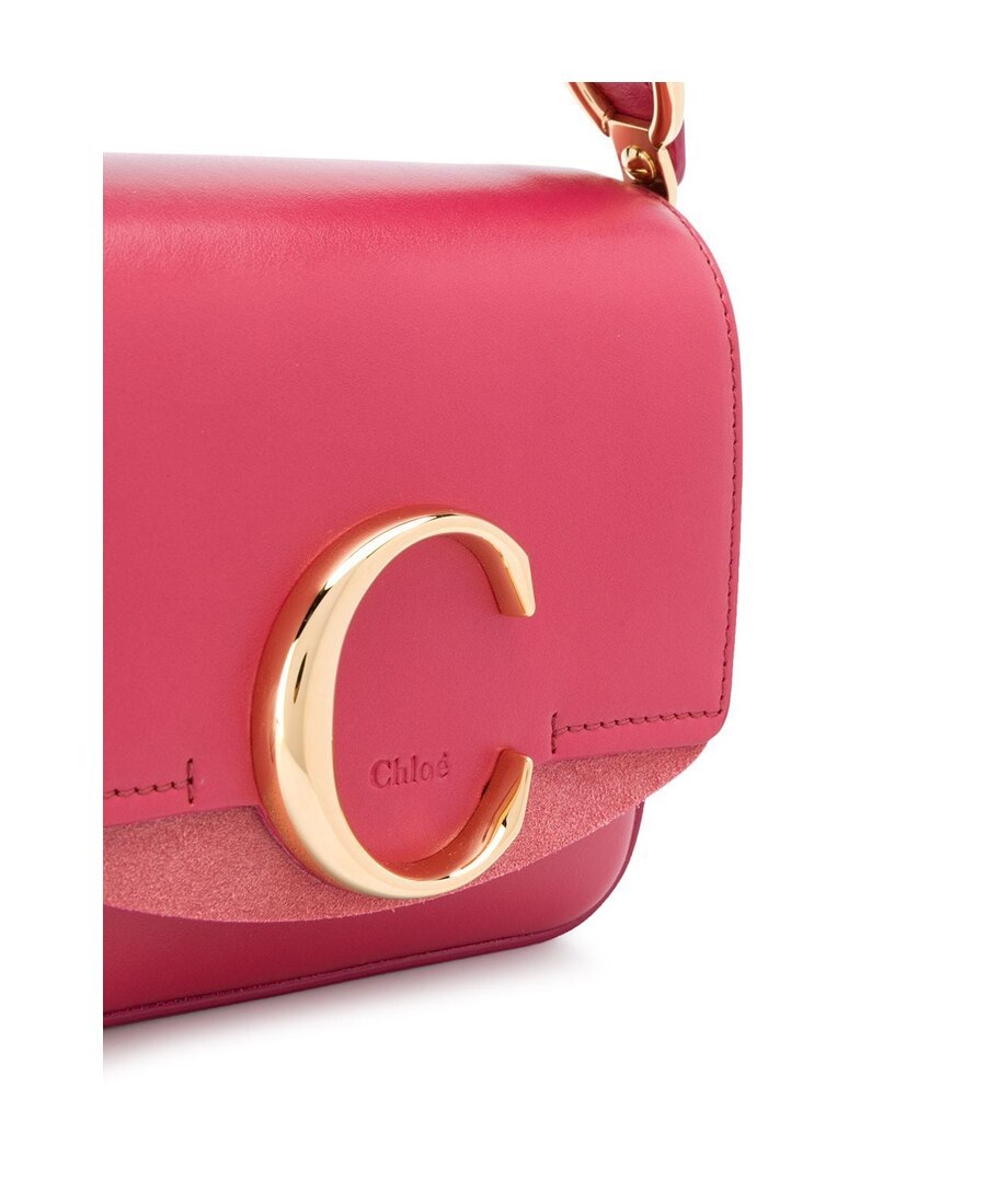 Chloé Flip C Single Shoulder Bag In Red