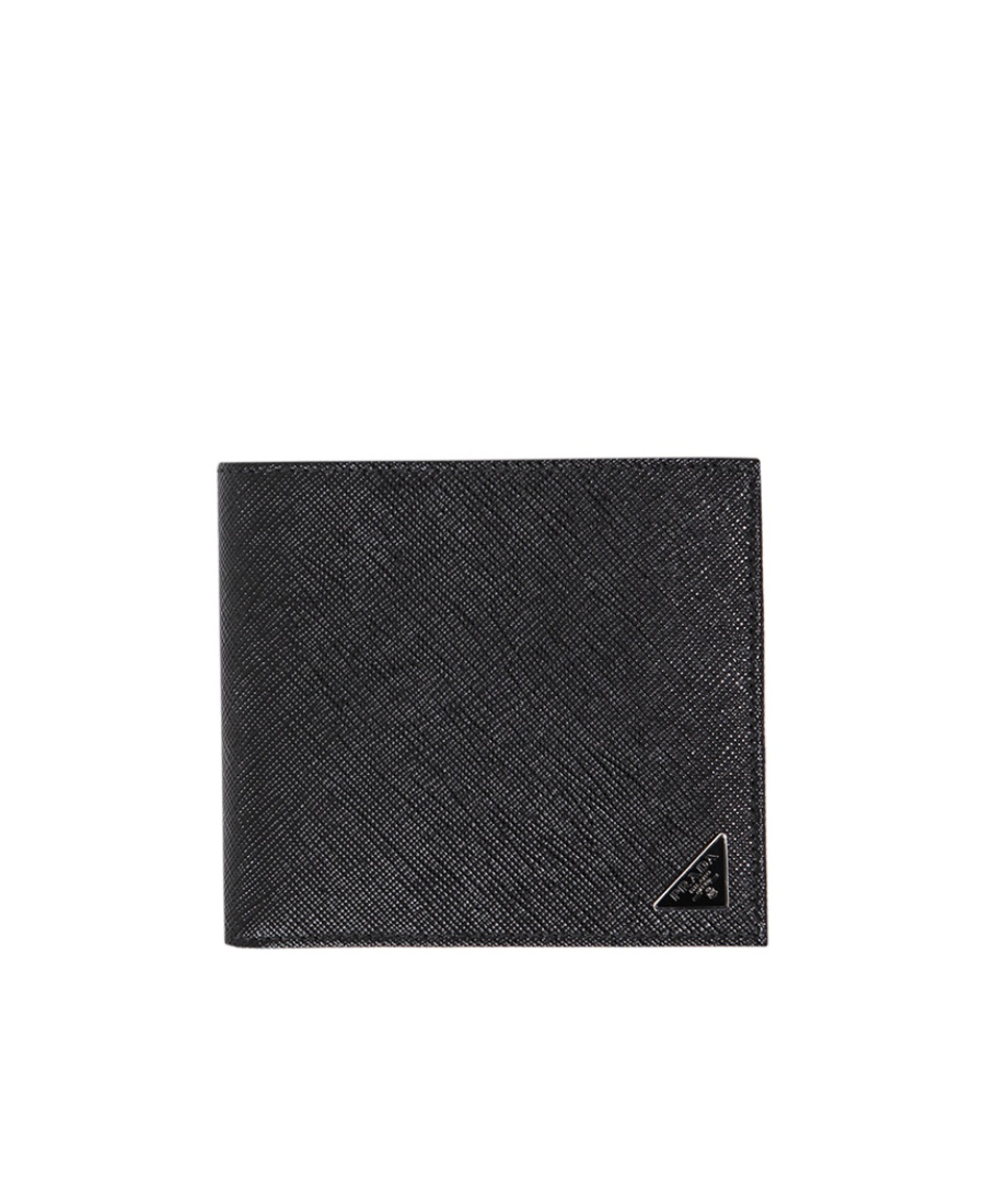 Prada Grain Logo Wallet In Black