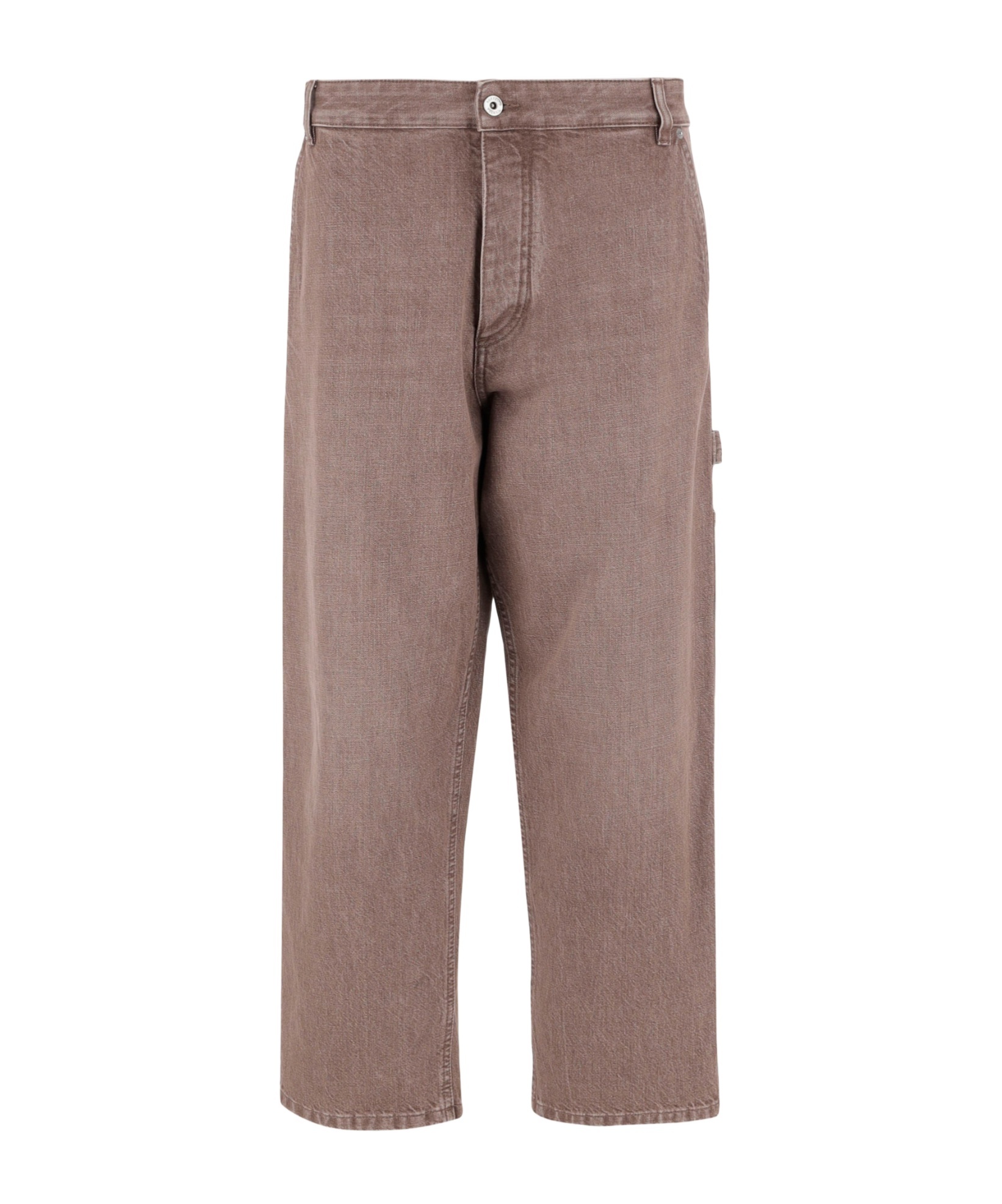 Bottega Veneta Belt Loop Denim Trousers In Brown