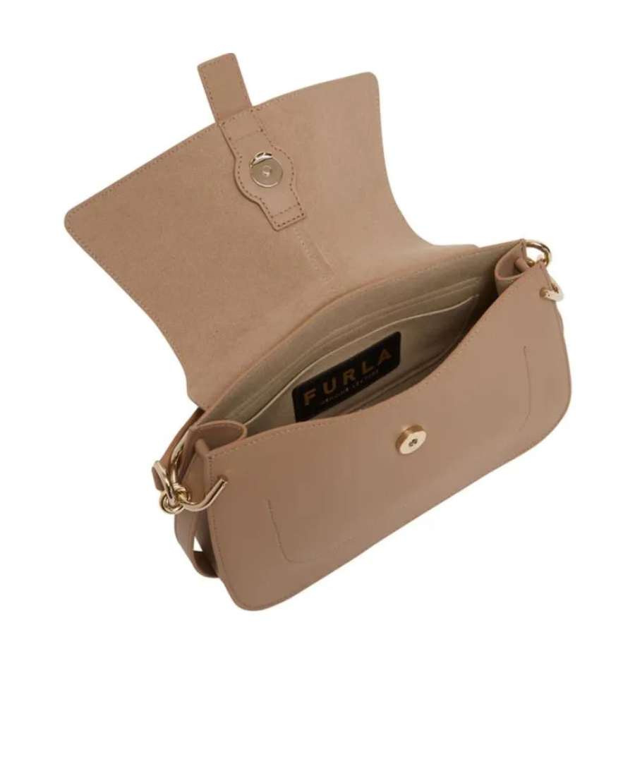 Furla Logo Shoulder Bag In Brown