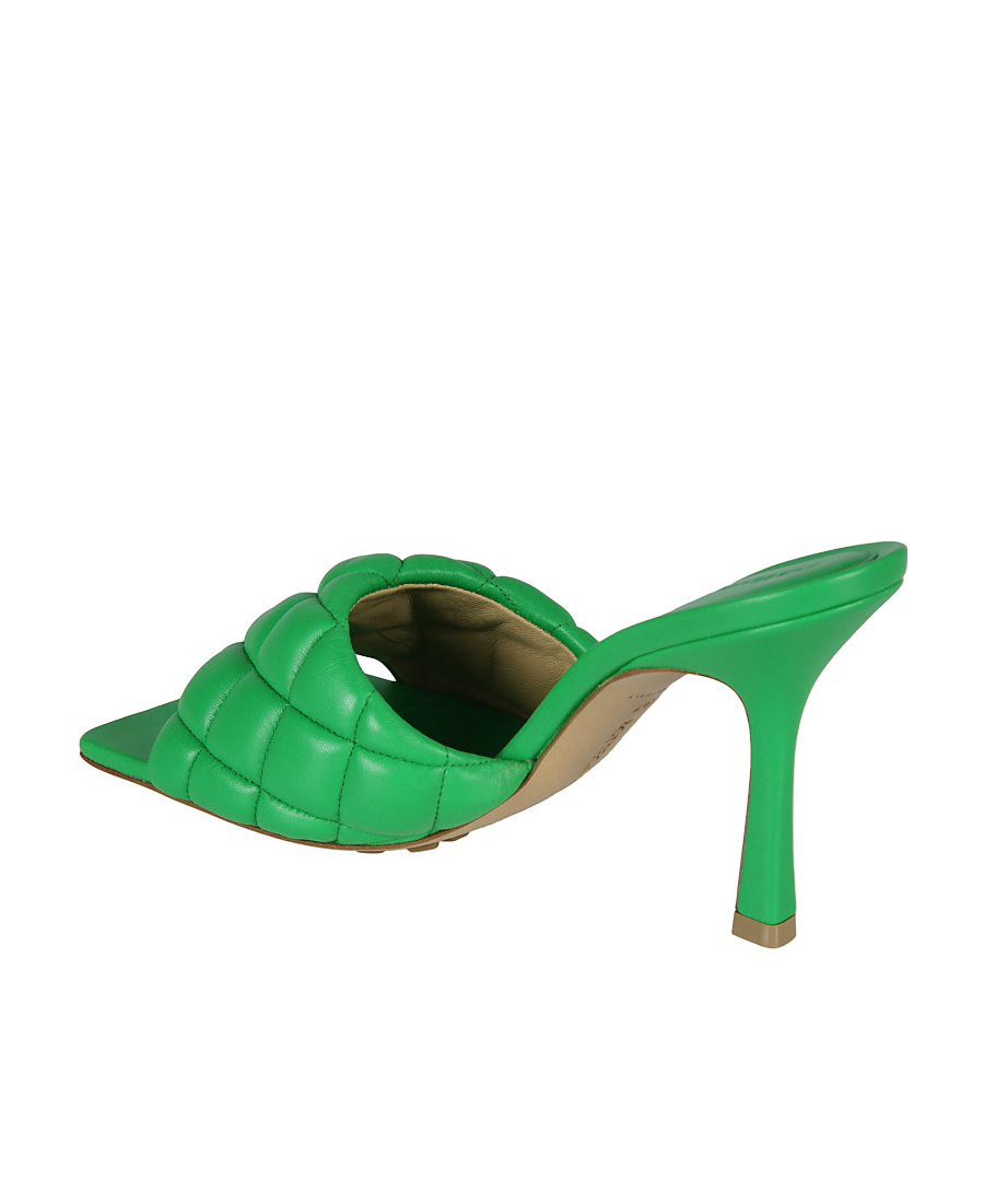 Bottega Veneta Lido Leather Sandals In Green