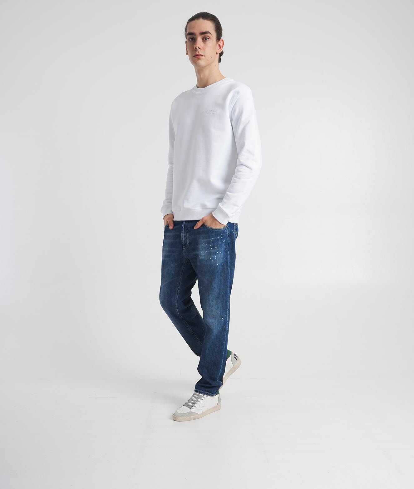 Dondup Belt Ring Denim Trousers In Blue
