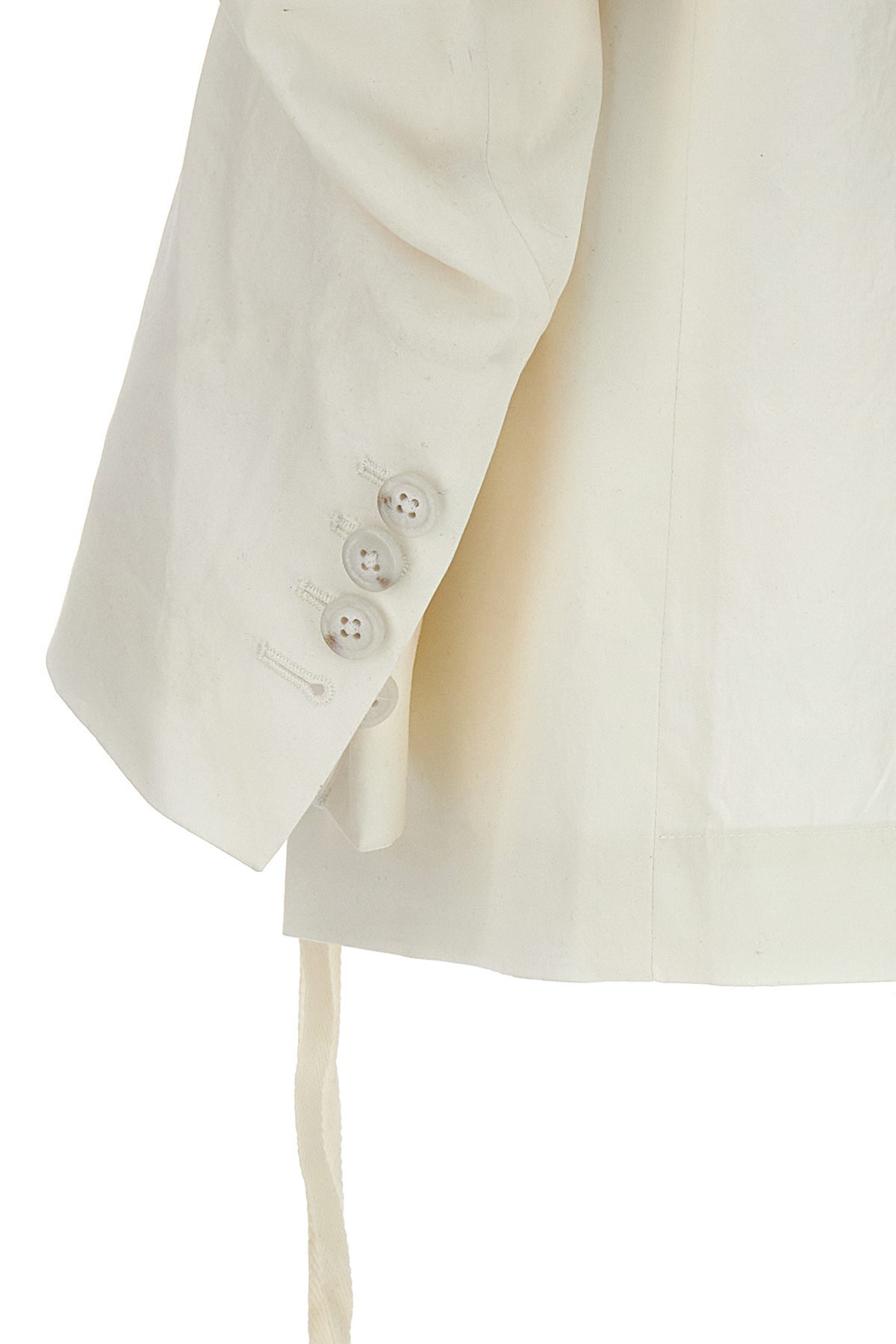 Ann Demeulemeester Renske Single-breasted Suit Jacket In White
