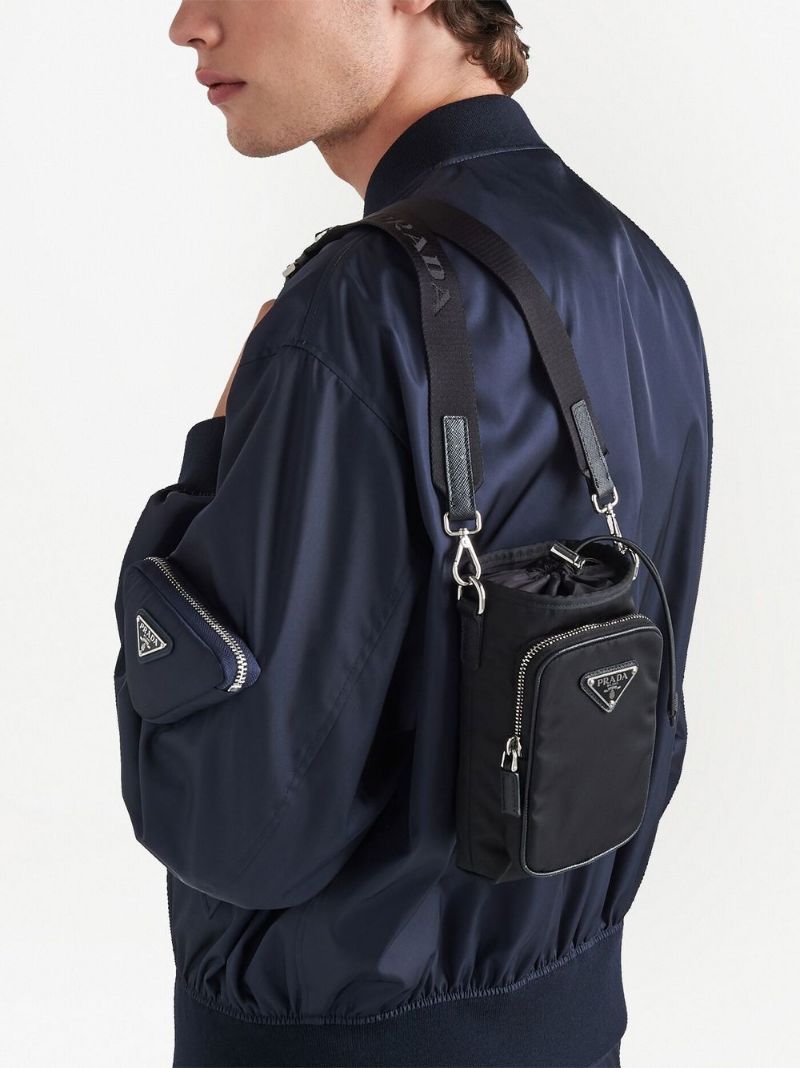 Prada Re-nylon Smartphone Case In Black