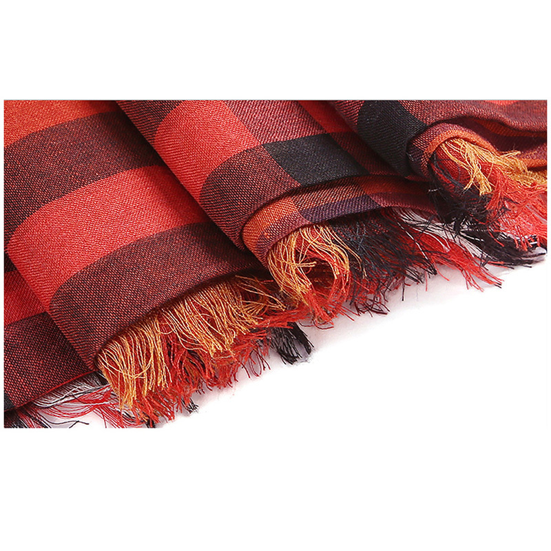Burberry Checkered Detail Scarf In Brown