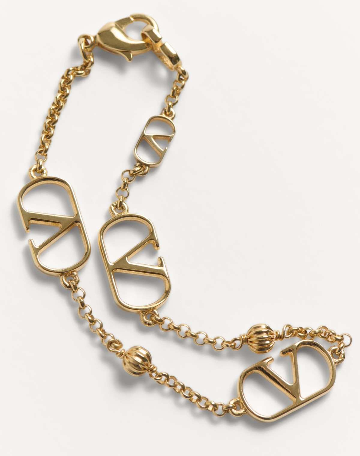 Valentino Garavani Vlogo Signature Metal Bracelet Woman Gold M In Yellow