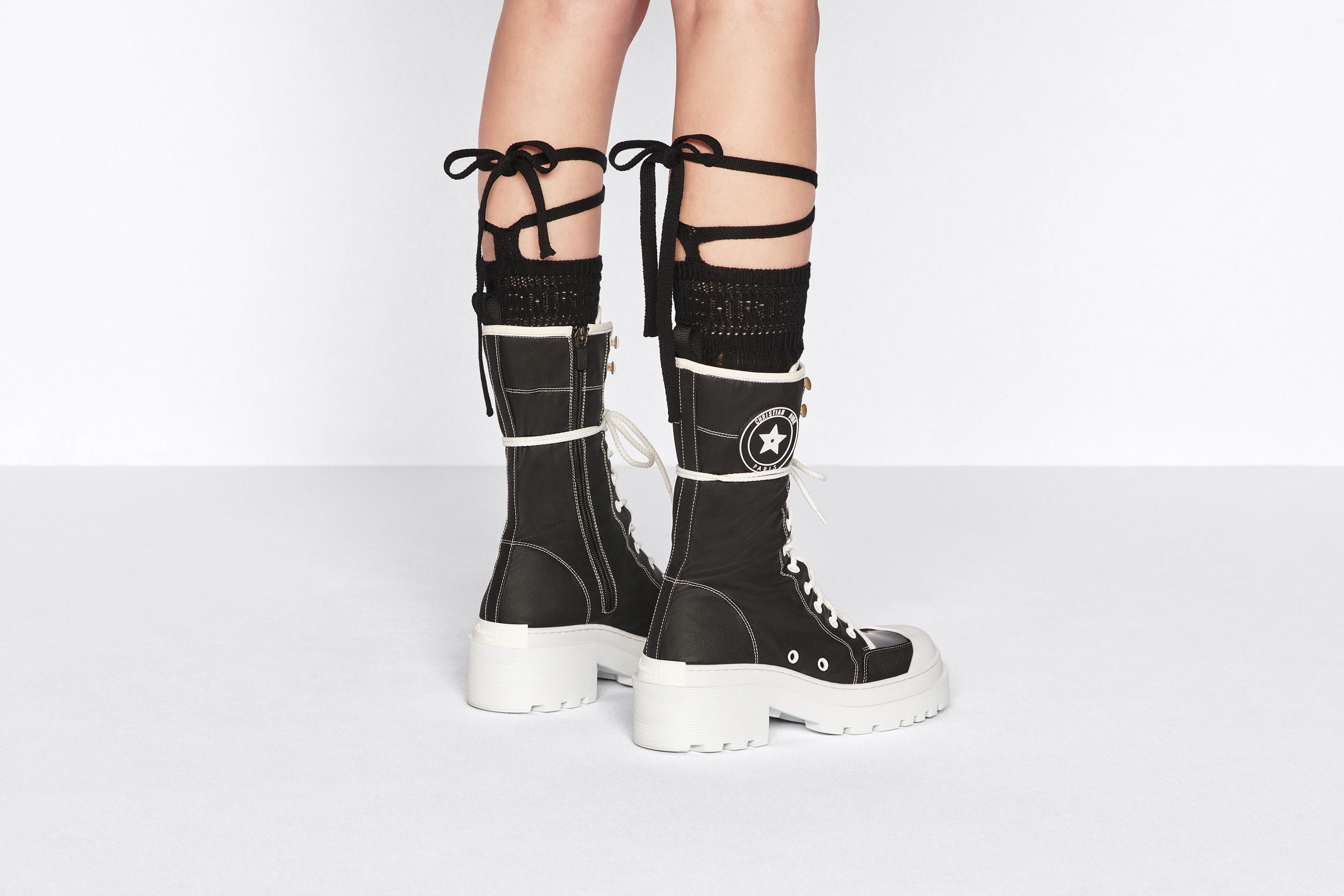 Dior D-rise Short Boots In White