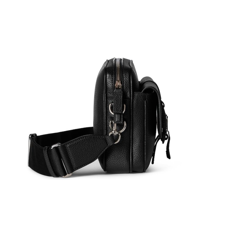 Gucci Small Cross-body Bag Decorated With Webbing In Black
