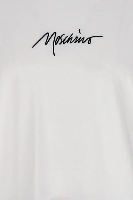 Moschino Logo Pattern T-shirt In White