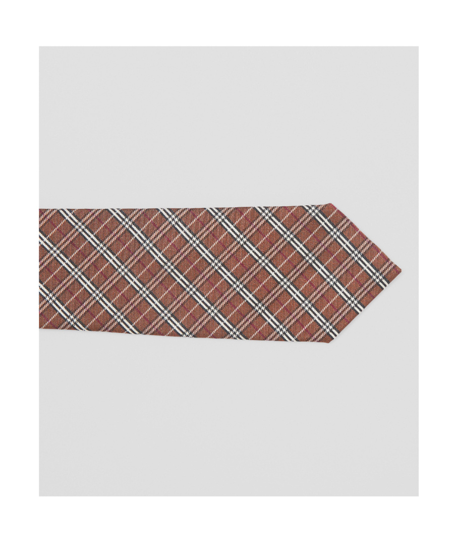 Burberry Vintage Check-pattern Pointed Tie In Brown