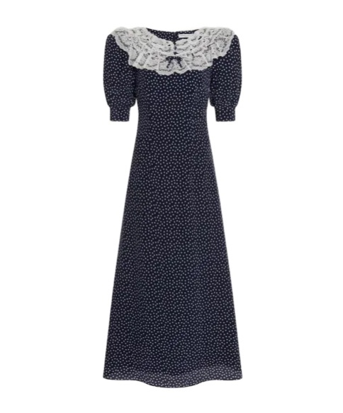 Alessandra Rich Short Sleeve Dress In Black