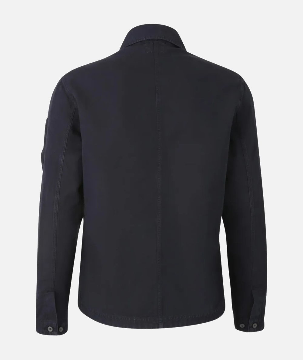 C.p. Company Twill Shirt Jacket In Blue