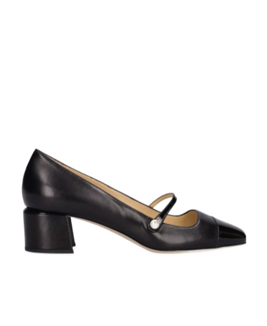 Jimmy Choo 'elisa 45' Black Pumps With Pearl Detail