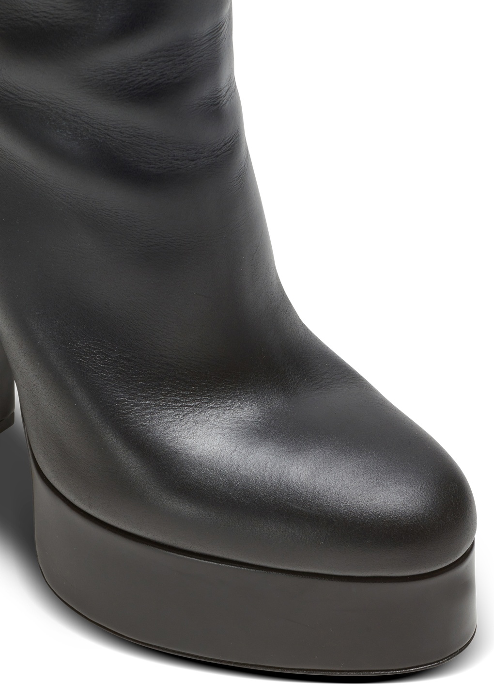 Balmain Brune Leather Ankle Boots In Black