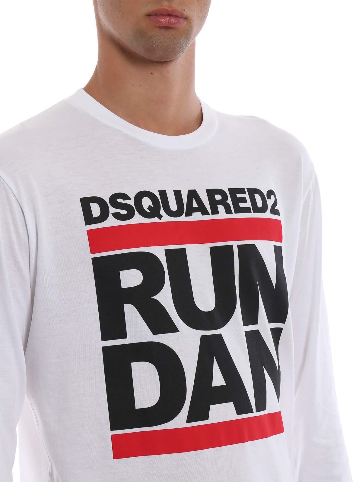 Dsquared2 Run Dan Printed T-shirt In White
