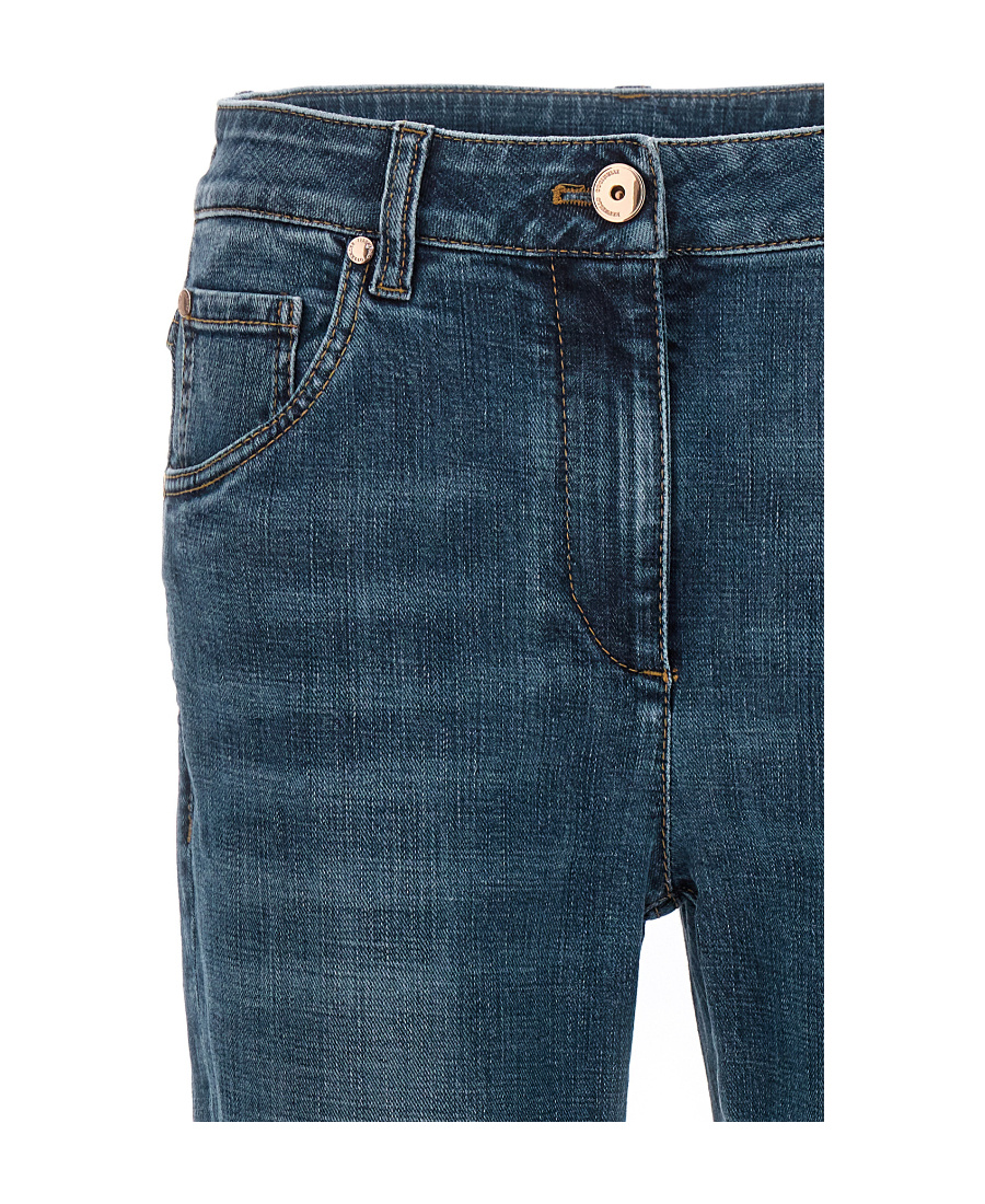 Brunello Cucinelli Distressed-finish Denim Jeans In Blue