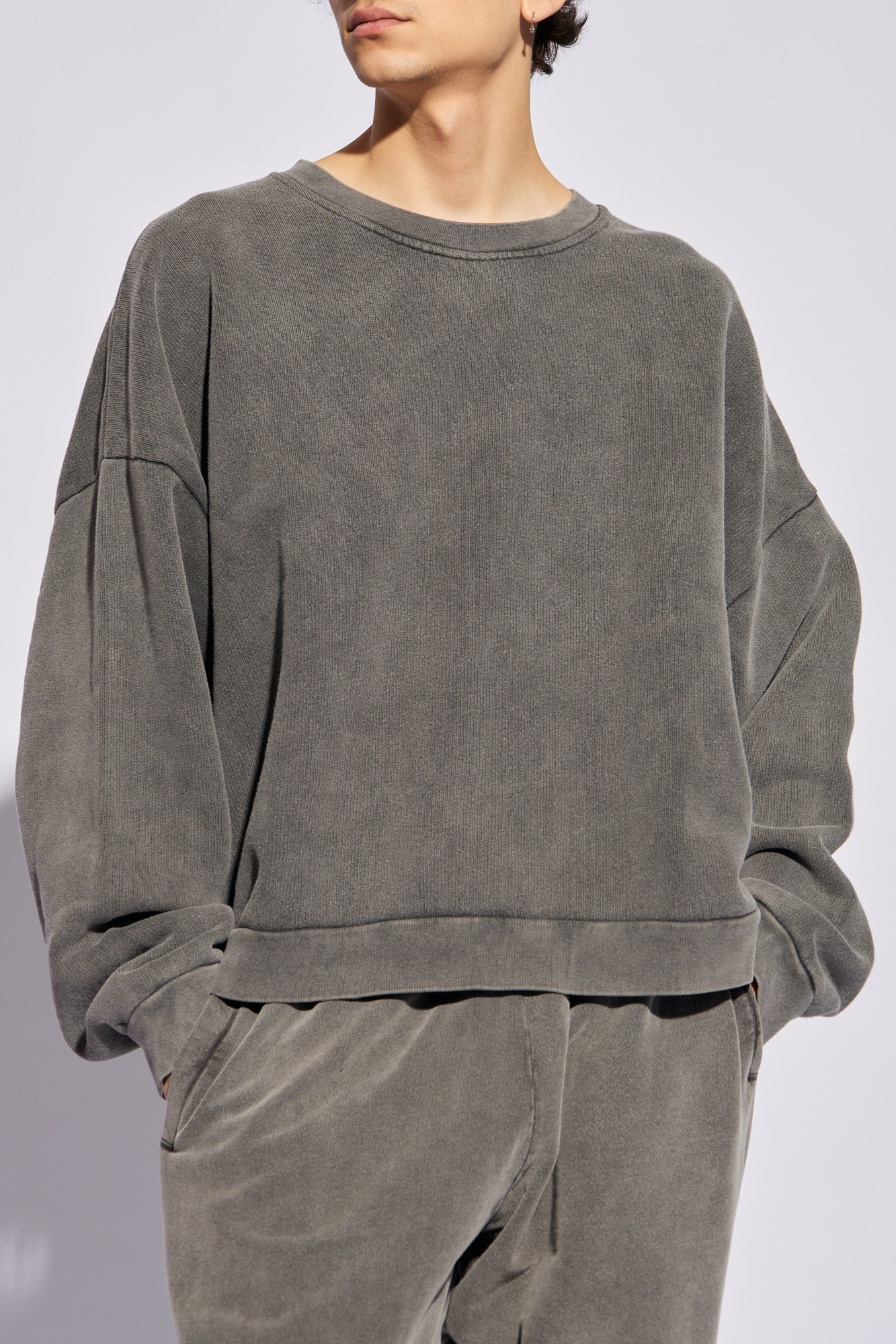 Acne Studios Man Black Sweatshirts In Gray