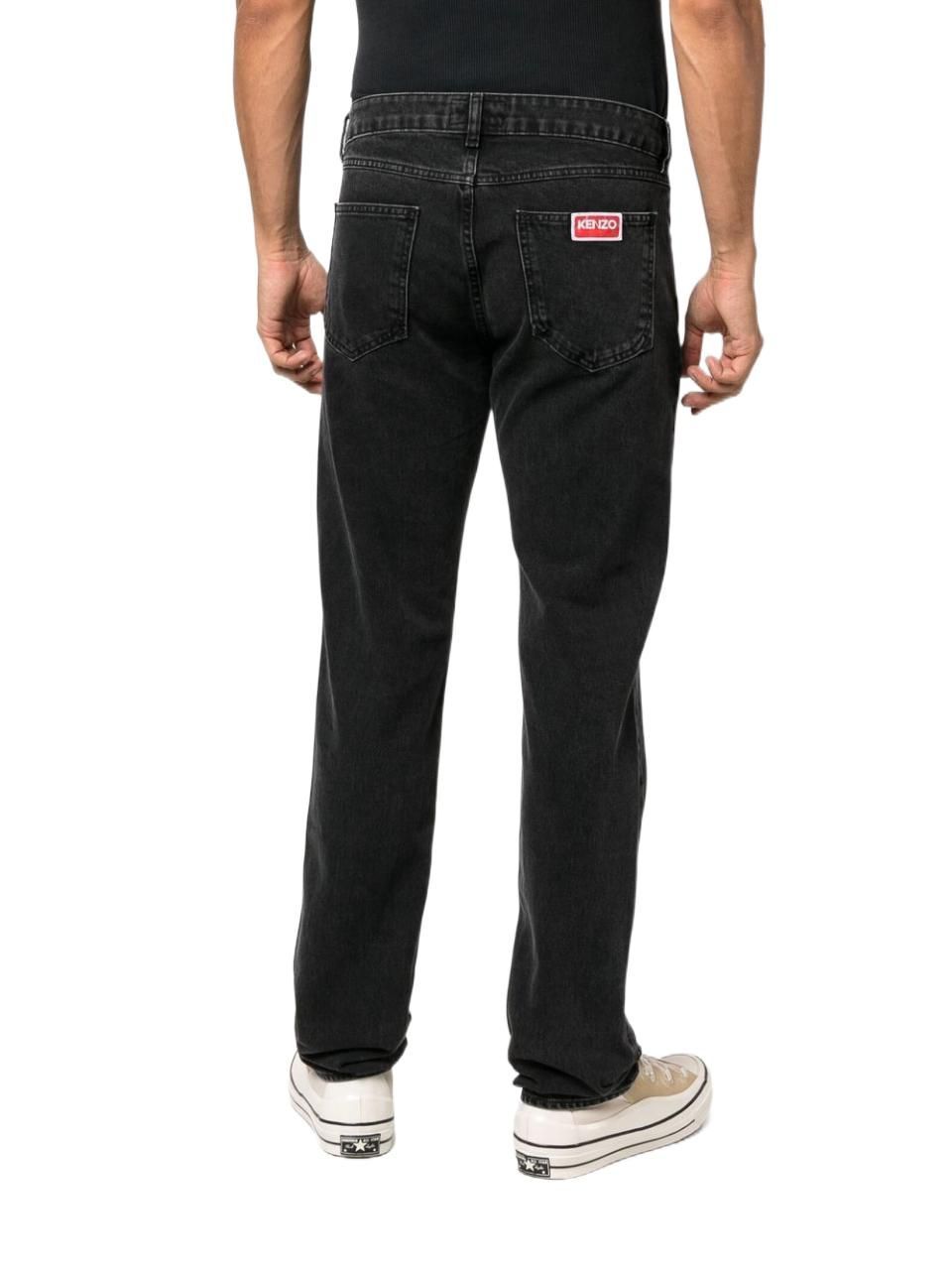 Kenzo Bara Slim-cut Jeans In Black