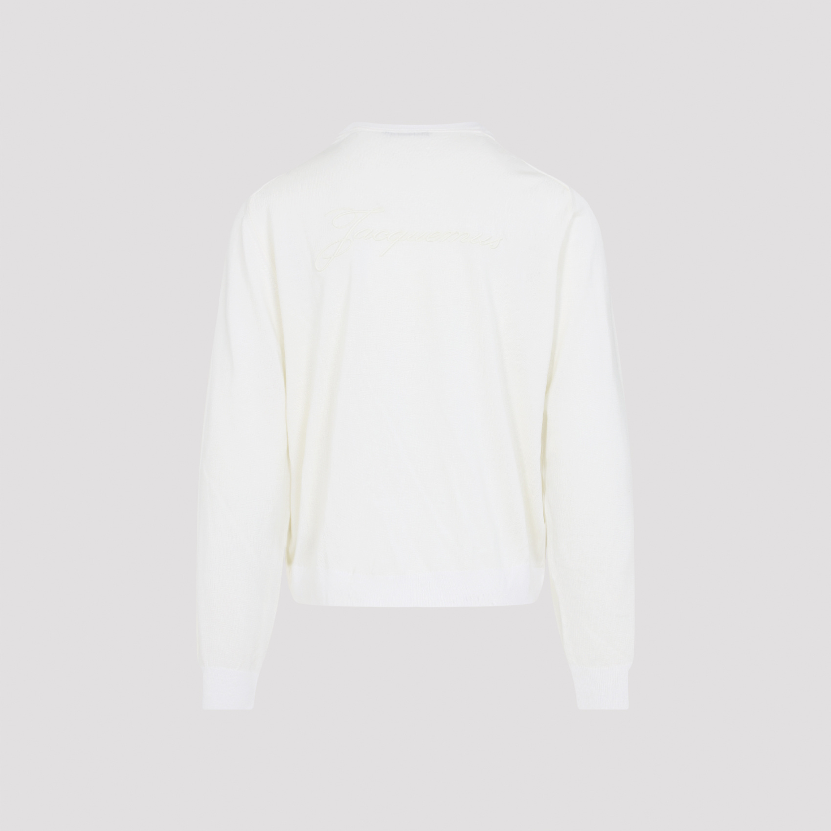 Jacquemus Long Sleeve Sweater In White