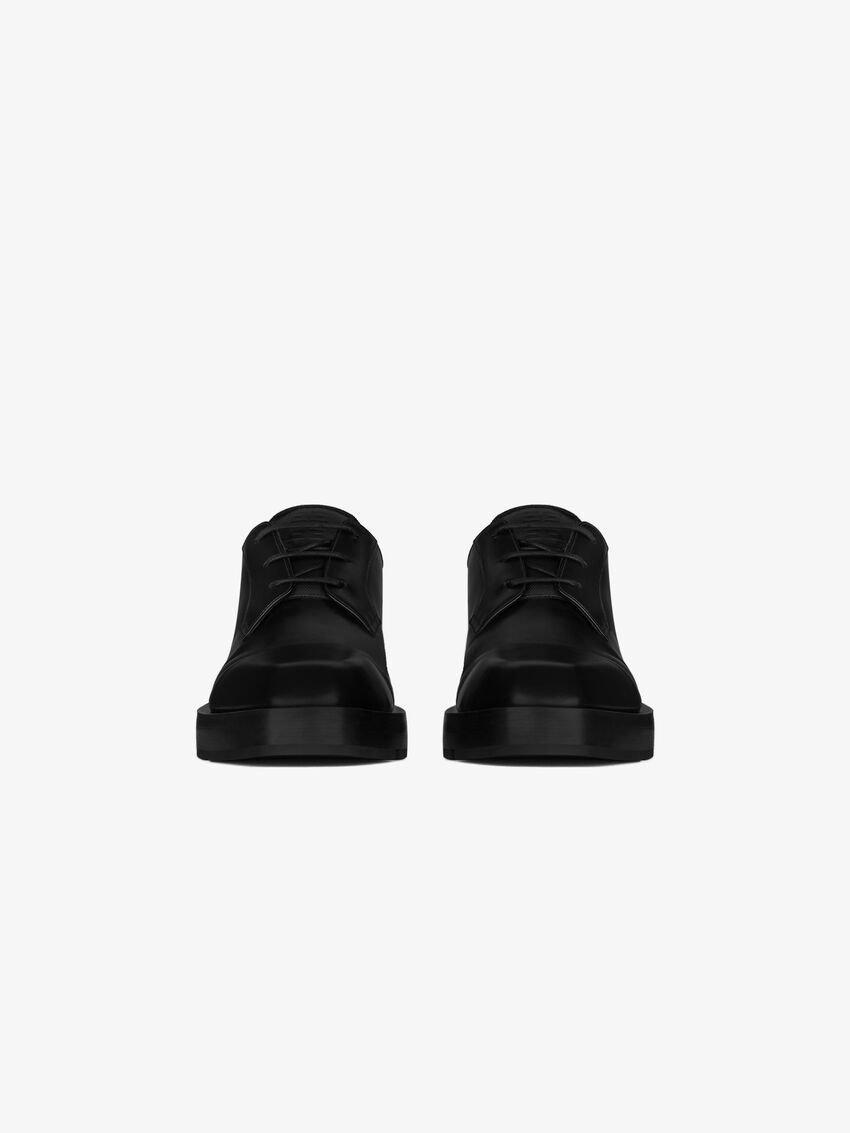 Givenchy Black Leather Lace-up Shoes In Black