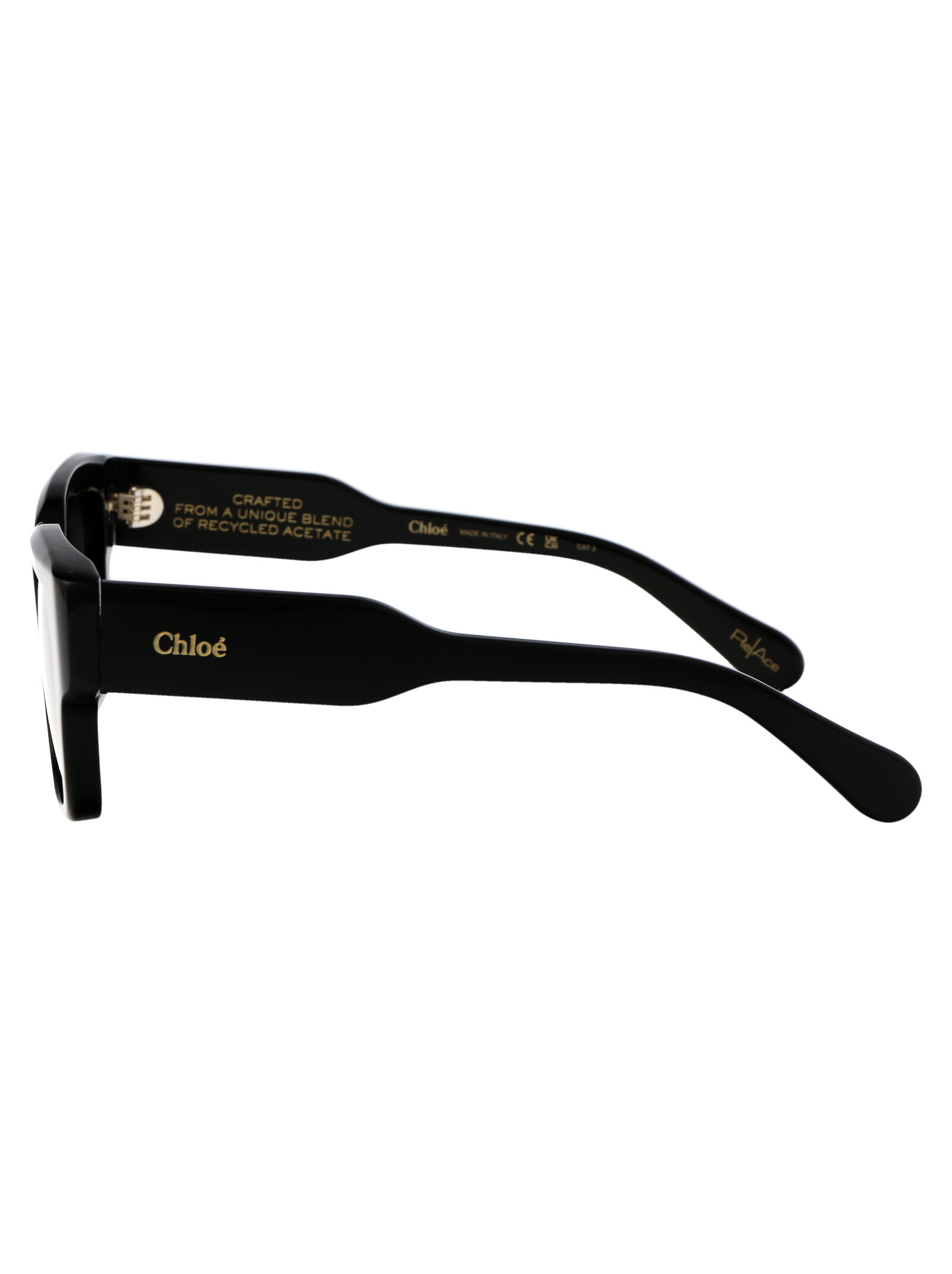 Chloé Chloe Squared Sunglasses Ch0190 S 001 In Black