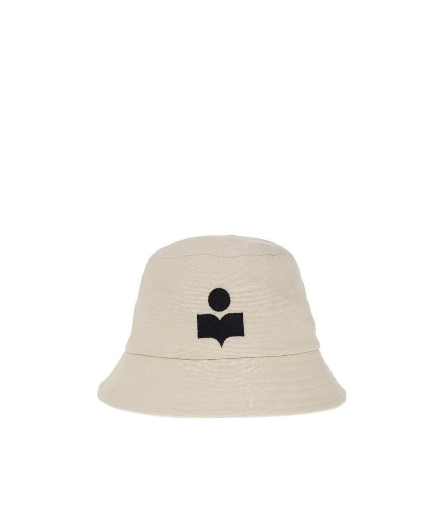 Isabel Marant Logo-print Bucket Hat In Nude