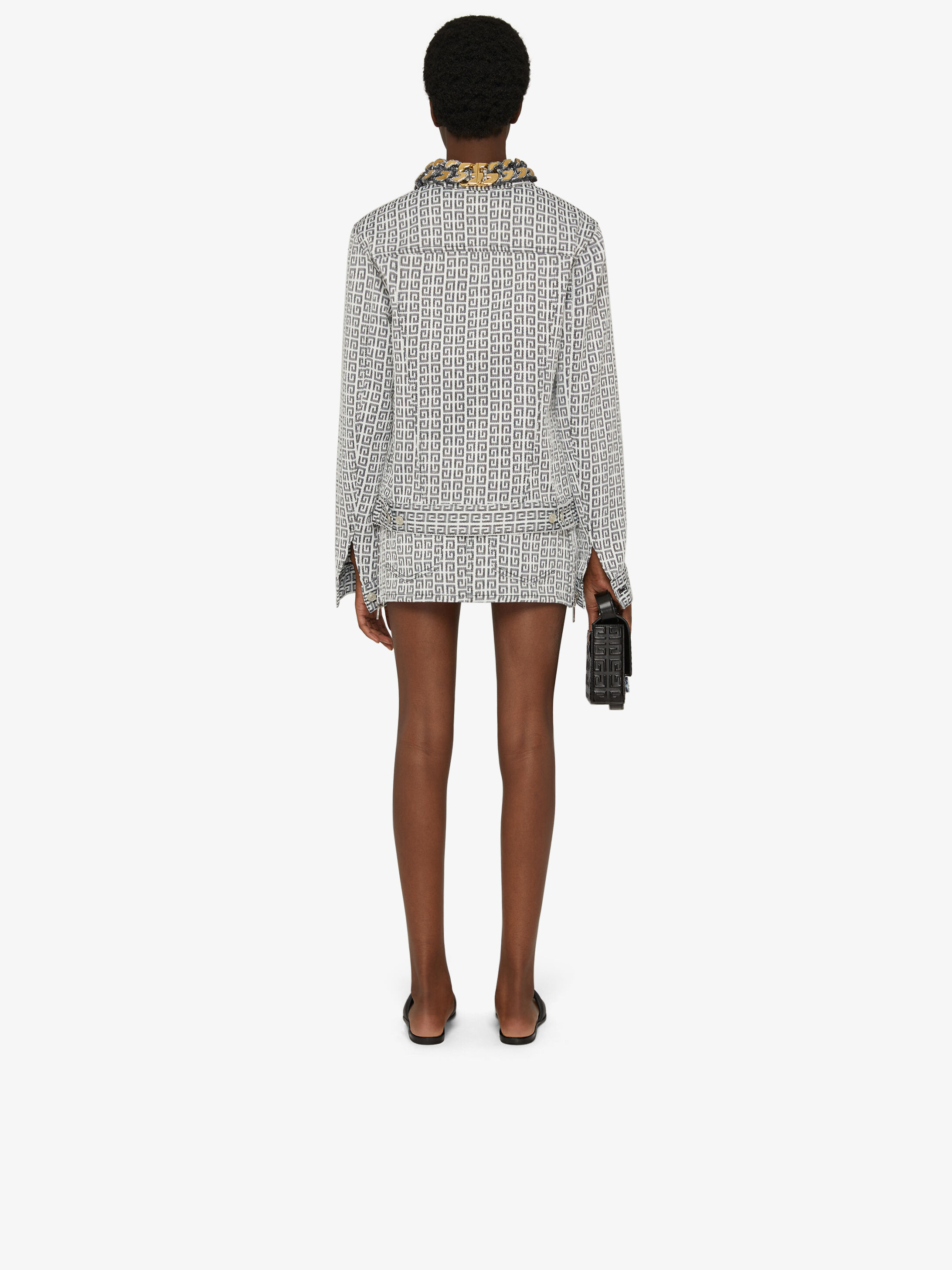 Givenchy Monogram-pattern Miniskirt In Brown