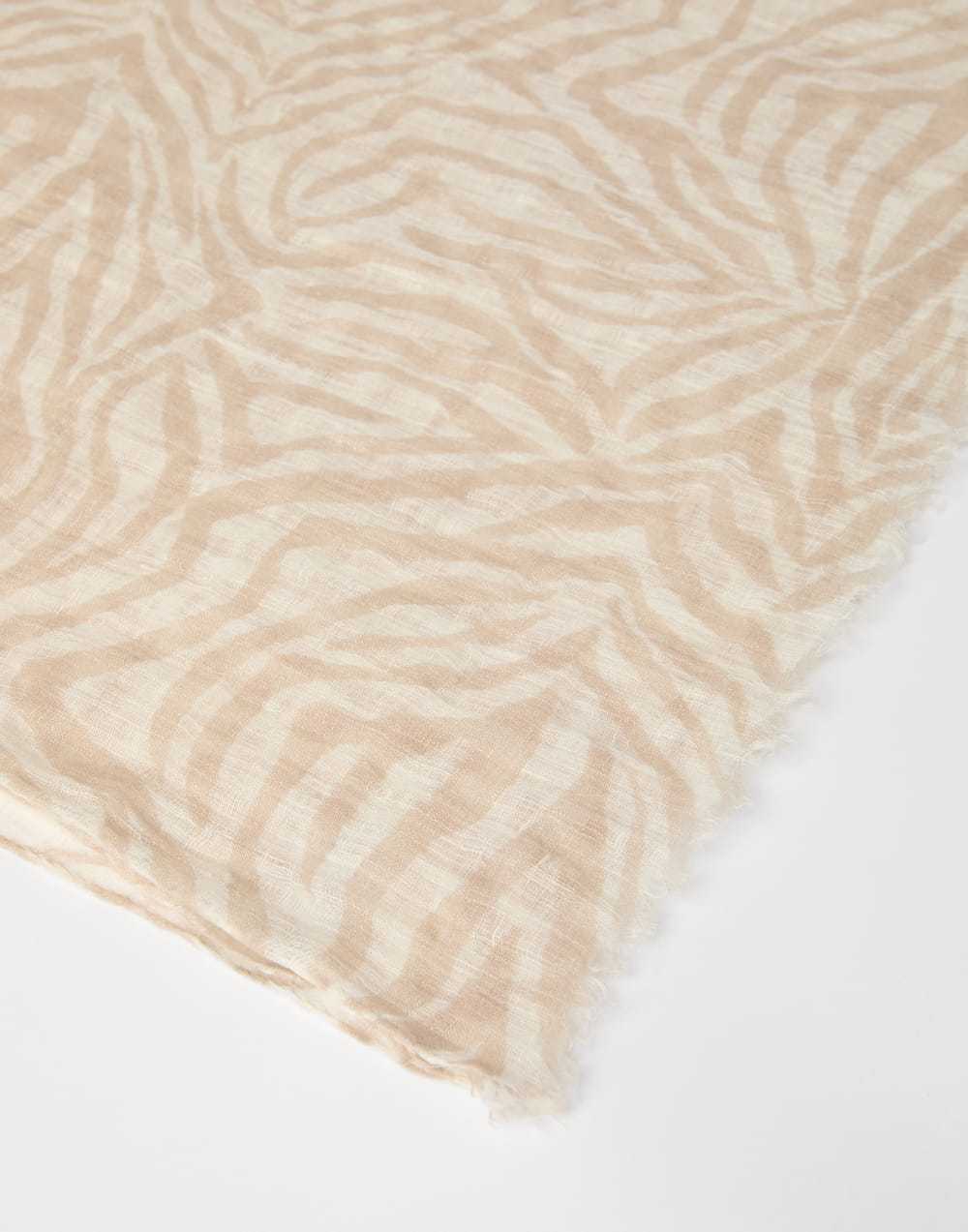 Brunello Cucinelli Abstract-pattern Print Scarf In Nude