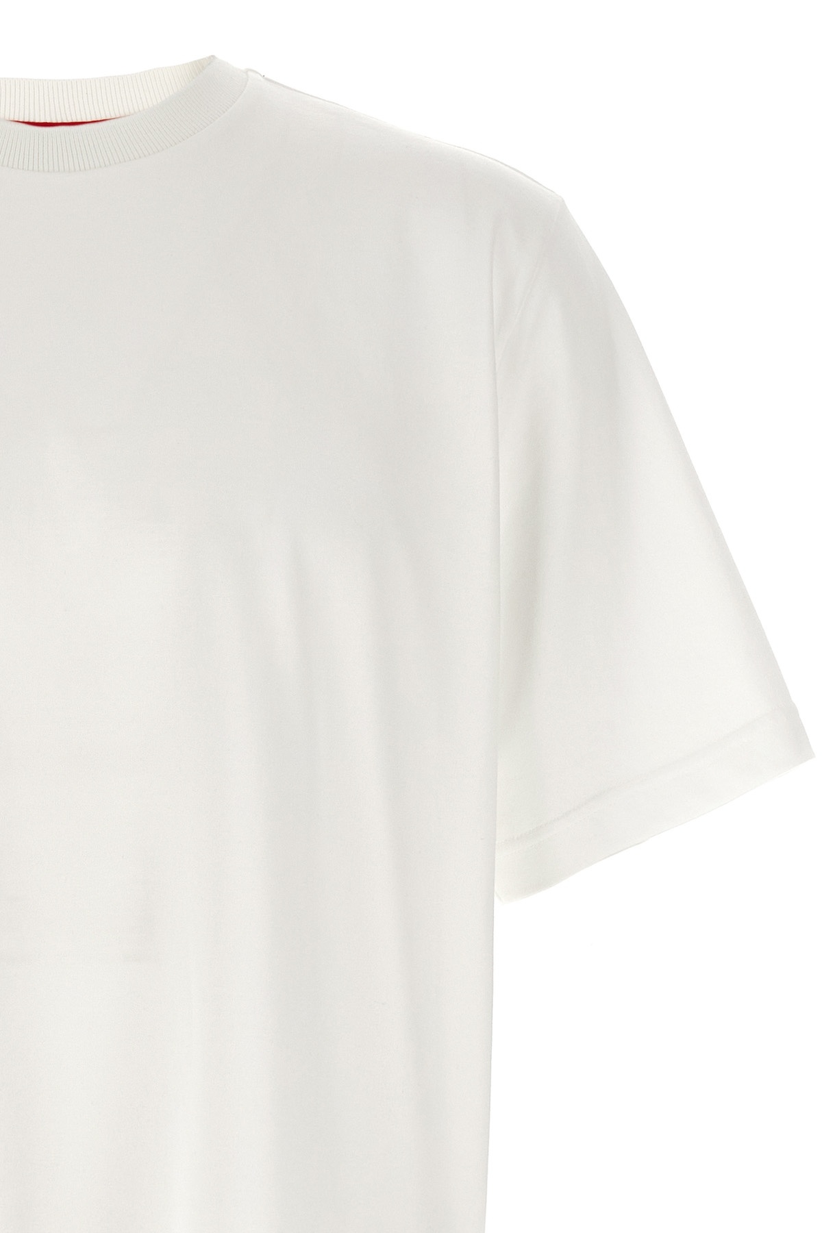 Thom Browne Rwb Knit Trim T-shirt White In White