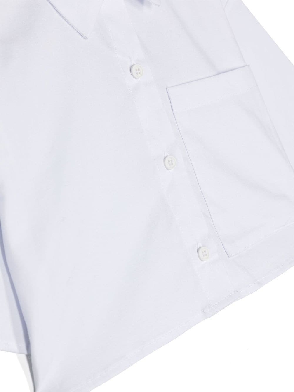 Douuod Short-sleeve Cotton Shirt In White