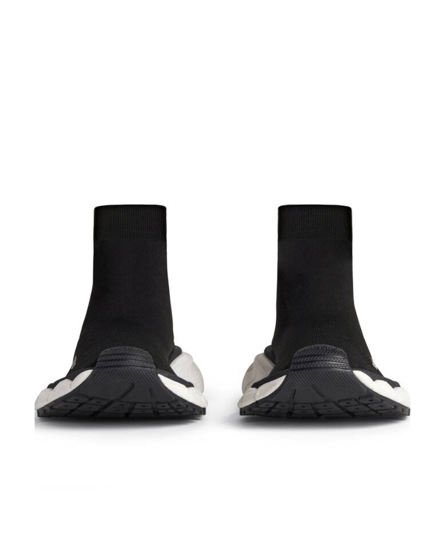 Balenciaga 3xl Sock Logo-print Stretch-knit Slip-on Sneakers In Black