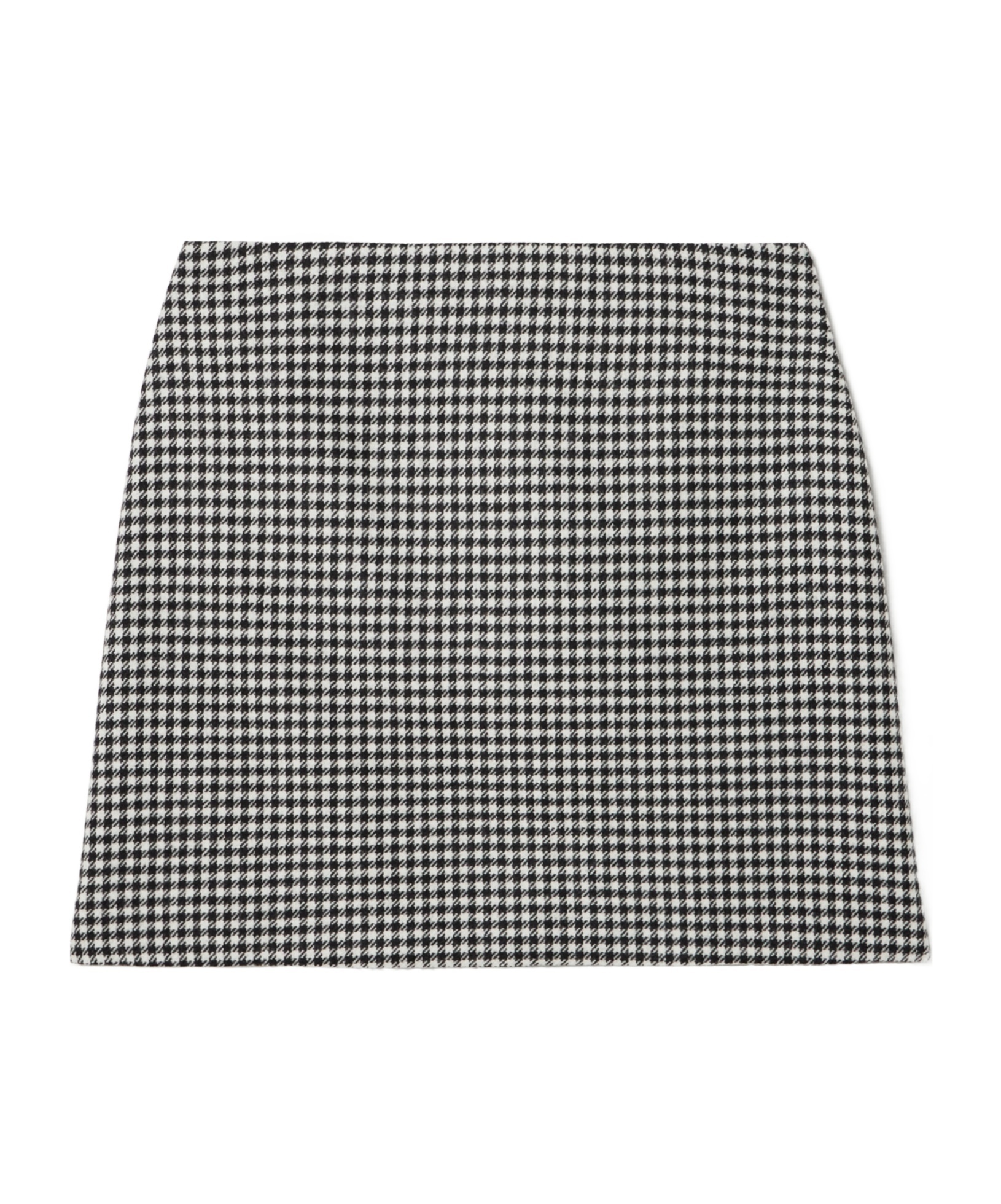 Blazé Milano Houndstooth Wool Mini Skirt In Black
