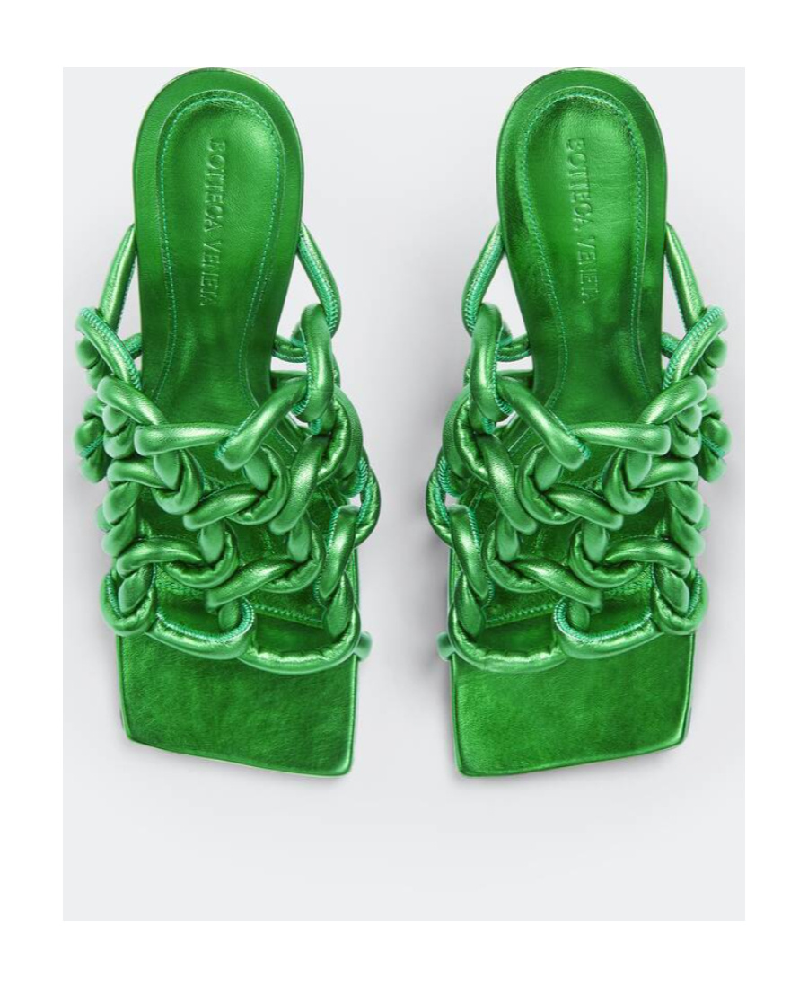 Bottega Veneta Stretch 100 Mules In Nappa Leather In Green