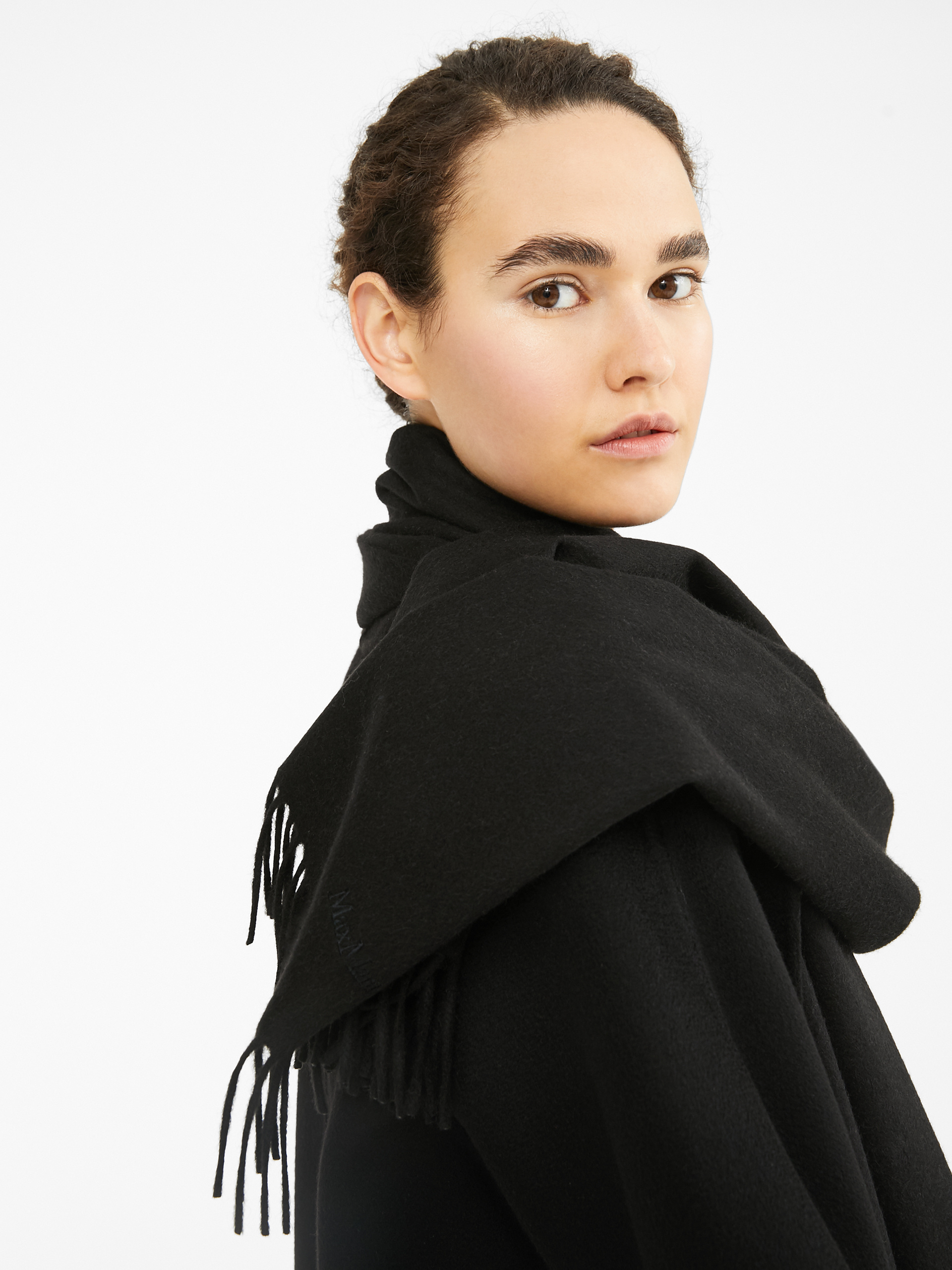 Shop Max Mara Fringed Shawl