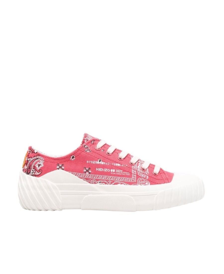 Kenzo Tiger-crest Low-top Sneakers In Pink